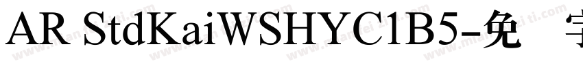 AR StdKaiWSHYC1B5字体转换